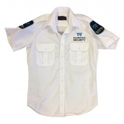 Security Woven Button Down Short Sleeve Shirt